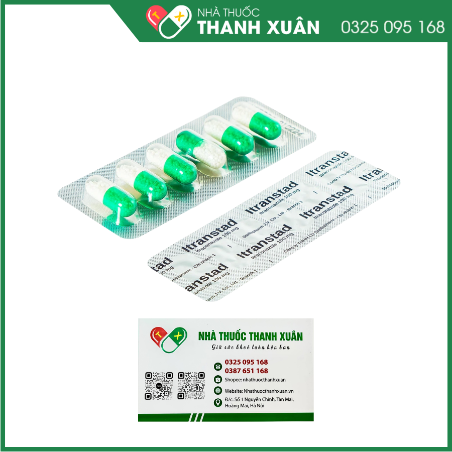 Itranstad 100mg trị nhiễm nấm Candida